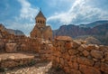 Ancient monastery Noravank, mountains, Amaghu valley, Armenia Royalty Free Stock Photo