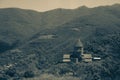 Ancient monastery Tatev, Armenia, sepia Royalty Free Stock Photo