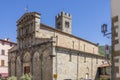 The ancient monumental church Pieve di Santa Maria Assunta in the historic center of Villa Basilica, Lucca, Italy