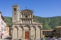 The ancient monumental church Pieve di Santa Maria Assunta in the historic center of Villa Basilica, Lucca, Italy