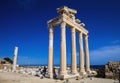 Ancient monuments in Side, Turkey