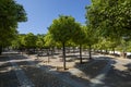 Ancient moorish Andalucian style to create symmetric orange tree gardens, south of Spain