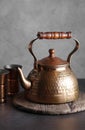 Ancient moroccan tea pot and cup