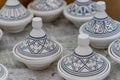 Ancient Moroccan Tradition Of Hand-Cut Tile Mosaics And Hand Painted Ceramics In Fes, Morocco, Africa