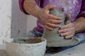 Ancient Moroccan Tradition Of Hand-Cut Tile Mosaics And Hand Painted Ceramics In Fes, Morocco, Africa