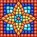 Ancient mosaic ceramic tile pattern. Royalty Free Stock Photo