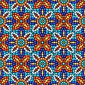 Ancient mosaic ceramic tile pattern. Royalty Free Stock Photo