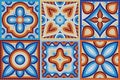 Ancient mosaic ceramic tile pattern. Royalty Free Stock Photo