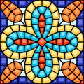 Ancient mosaic ceramic tile pattern. Royalty Free Stock Photo