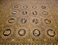 Ancient mosaic tile in Building Z, Pergamum Pergamon Ancient City.This building was built in the Hellenistic Period. 2nd century