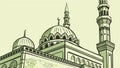 Ancient Mosque Architecture with Detailed Features, vector design Generative AI Royalty Free Stock Photo