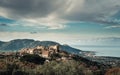Ancient mountain village of Pigna in Corsica Royalty Free Stock Photo