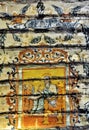 Ancient Mural Fresco in Romania Royalty Free Stock Photo