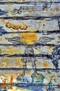 Ancient Mural Fresco in Romania Royalty Free Stock Photo