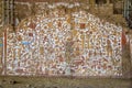 Ancient Mural at Huaca de la Luna archaeological site - Trujillo, Peru