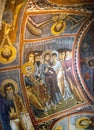 Ancient mural painting in Dark Church in Cappadocia, Turkey