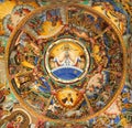 Ancient mural painting in Rila monastery Royalty Free Stock Photo