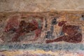 Ancient murals in Temple of Paintings of Bonampak,Mexico