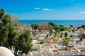 Ancient Muslim cemetery near old Town Medina in Hammamet, Tunisia Royalty Free Stock Photo