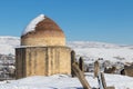 Ancient muslim graveyard. Ancient historical mausoleums complex of the 16th century. Shamakhi, Azerbaijan.