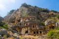 Ancient Myra and Lycian rock Tombs. Turkey Royalty Free Stock Photo