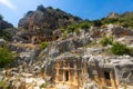 Ancient Myra and Lycian rock Tombs. Turkey Royalty Free Stock Photo