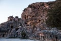 Ancient Myra rock tomb at Turkey Demre Royalty Free Stock Photo