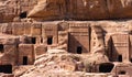 Ancient and mystery city of Petra, Jordan. Travel, vacation and tourism concept