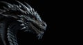 An ancient mythic black dragon Royalty Free Stock Photo