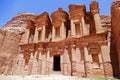 Ancient Nabataean `Ad Deir-The Monastery` on in The Lost City of Petra, Jordan