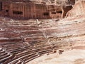 Ancient nabataean Theater in Petra town Royalty Free Stock Photo