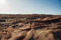 Ancient natural sandstone formations with colorful layers in Africa. Close up view Royalty Free Stock Photo