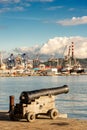 Old Naval Cannon - Port of La Spezia Italy