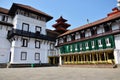 Ancient nepalese architecture building and antique old ruins nepali Nasal Chok Hanuman Dhoka Royal Palace at Basantapur Katmandu
