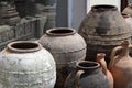 Ancient Nepalese clay pots Royalty Free Stock Photo