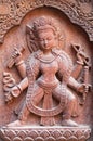 Nepalese wooden carving at the palace in Patan, Nepal