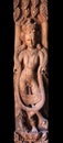 Ancient Nepalese wooden carving in Patan, Kathmandu valley, Nepal
