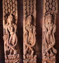Ancient Nepalese wooden carving in Patan, Nepal