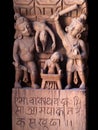 Ancient Nepalese wooden carving in Patan, Nepal