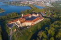 Ancient Nesvizh castle aerial photography, Belarus Royalty Free Stock Photo