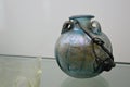 Ancient nicely coloured round glass bottle from 1st - 3rd century AD imported into Adriatic region from Rhino - Gallic Workshops