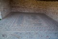 ancient Nikopolis in preveza greece paleochristian church in the castle of Nikolopils culumns mosaics Royalty Free Stock Photo