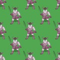 Ancient nordic warrior seamless pattern