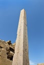 Ancient Obelisk with hieroglyphs at Karnak Temple, Luxor, Egypt Royalty Free Stock Photo