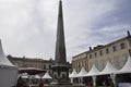 Arles, 9th september: Obelisk Monument from Place de la Republique Square in Arles, France