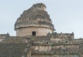 An ancient observatory in Chichen Itza Mayan city, Mexico Royalty Free Stock Photo