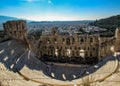 Ancient Odeon of Herodes Atticus in Acropolis, view from above, Athens, Greece, Europe Royalty Free Stock Photo