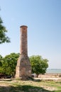 Chimney in the Medieval Akkerman fortress grounds near Odessa in Ukraine, defensive castle Royalty Free Stock Photo