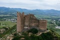 Ancient Old Fortress. Mukhrani Ksani Castle Ruin In Mountains, Aerial Drone View