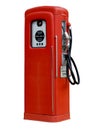 Ancient old gasoline pump isolated Royalty Free Stock Photo